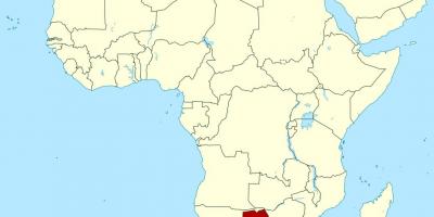 नक्शे के बोत्सवाना अफ्रीका